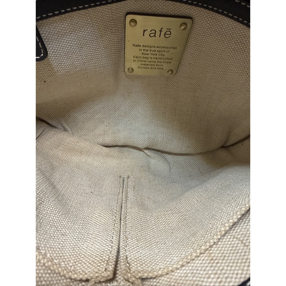 Rafe Large Beaded Clutch Handbag Leather Stones 12x9 Chain Strap - Picture 8 of 14